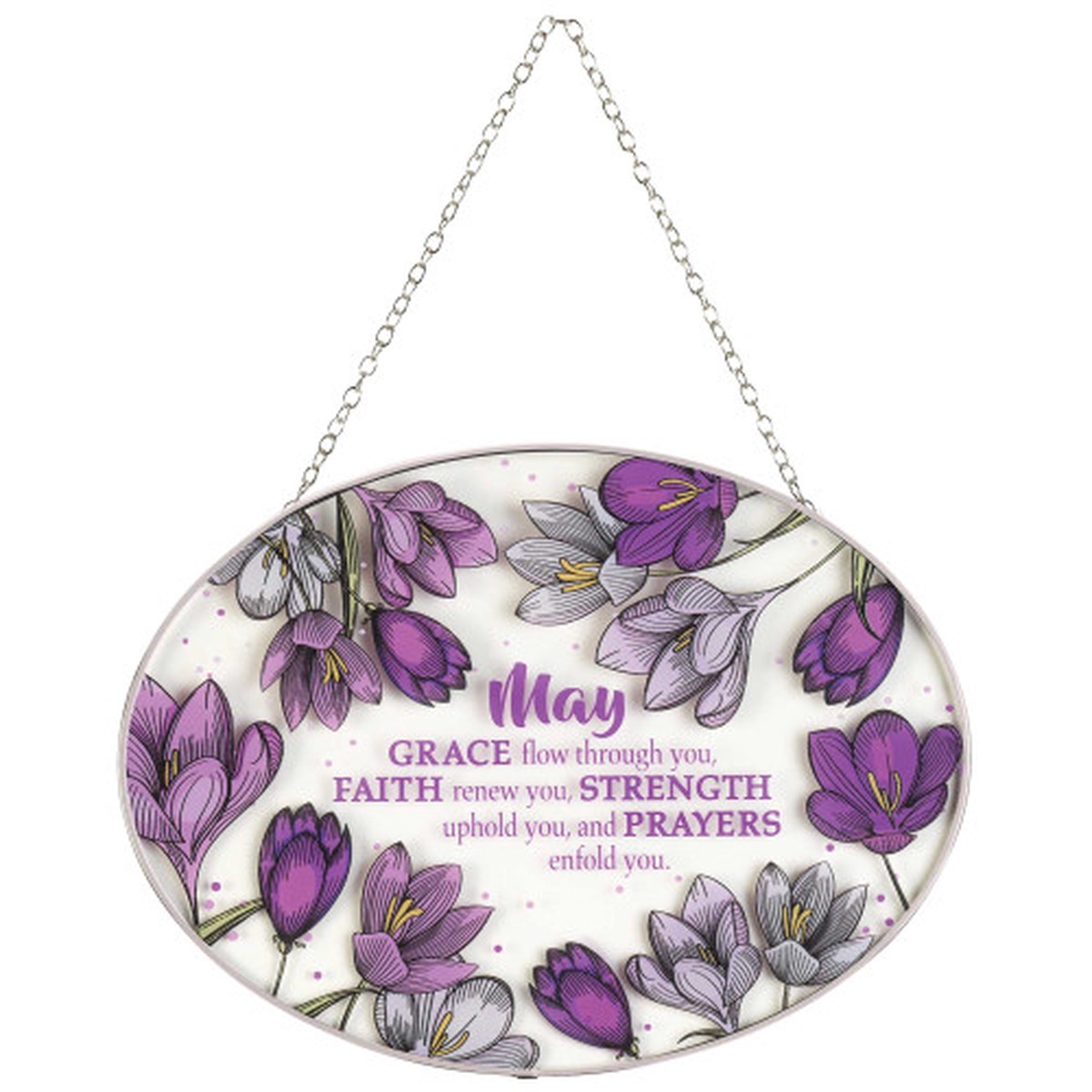 9″ May Grace Flow Through You Window Suncatcher Decoration
