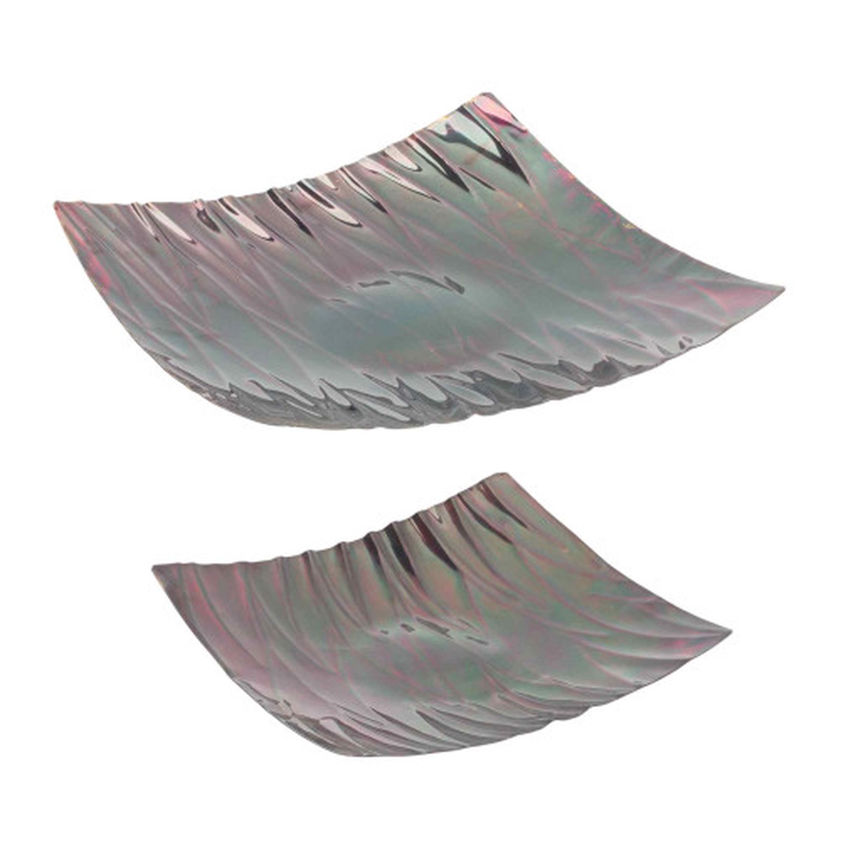 Wavy Curved Serving Trays – 14″ – Bronze – Set of 2
