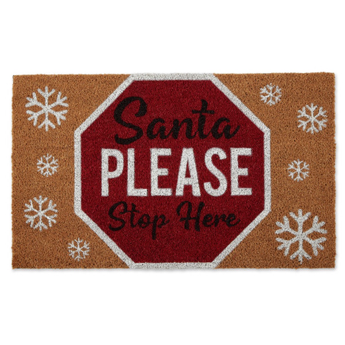 “Santa Please Stop Here” Christmas Coir Doormat – 18″ x 30″