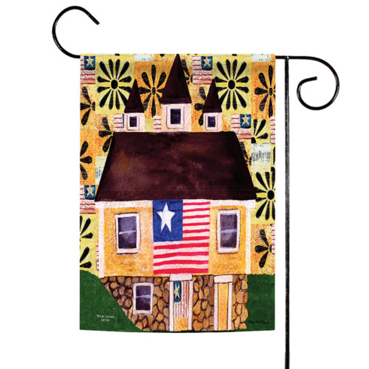 Yellow and Brown Americana Home Outdoor Garden Flag 18″ x 12.5″
