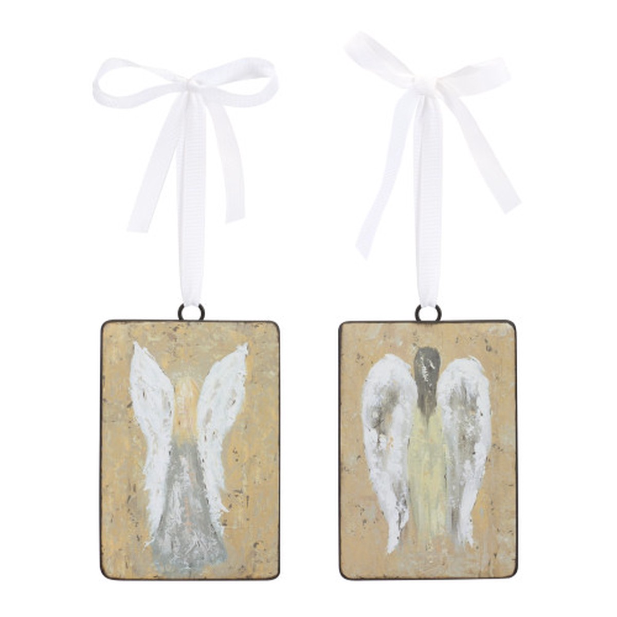12ct Angel Wings Christmas Ornaments 6.75″