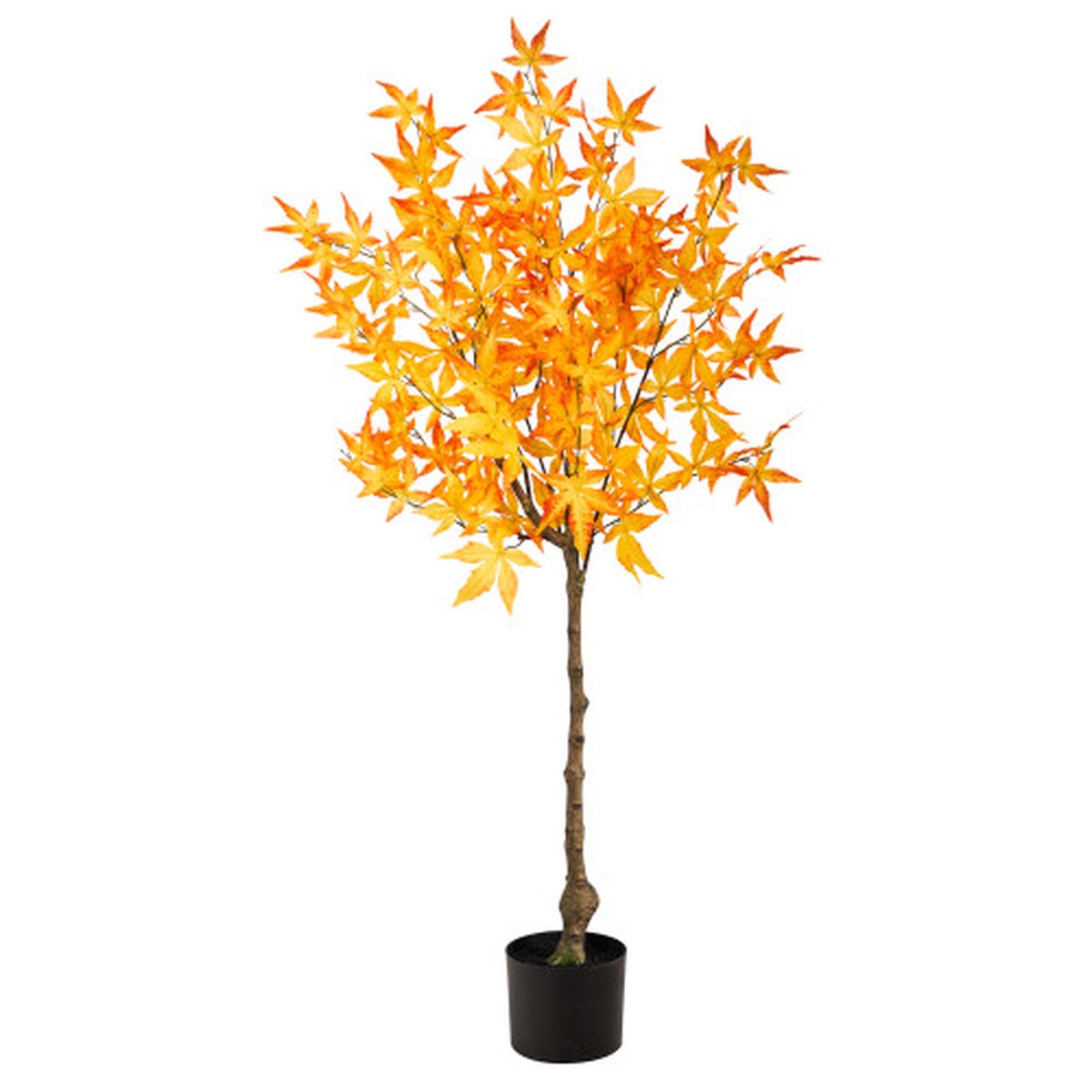 4' Maple Fall Harvest Artificial Tree in Black Pot