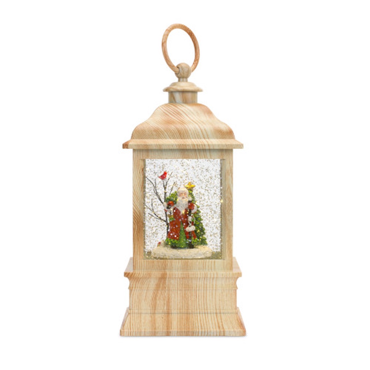 9″ LED Lighted Santa Christmas Lantern Snow Globe