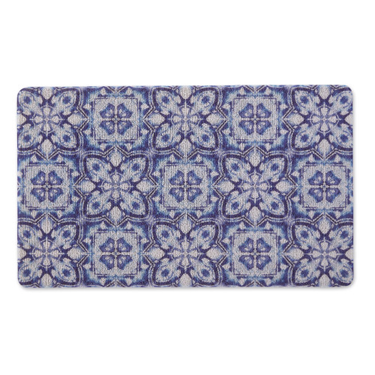 Tiled Floral Tufted Loop Rectangular Doormat – 17.75″ x 29.5″