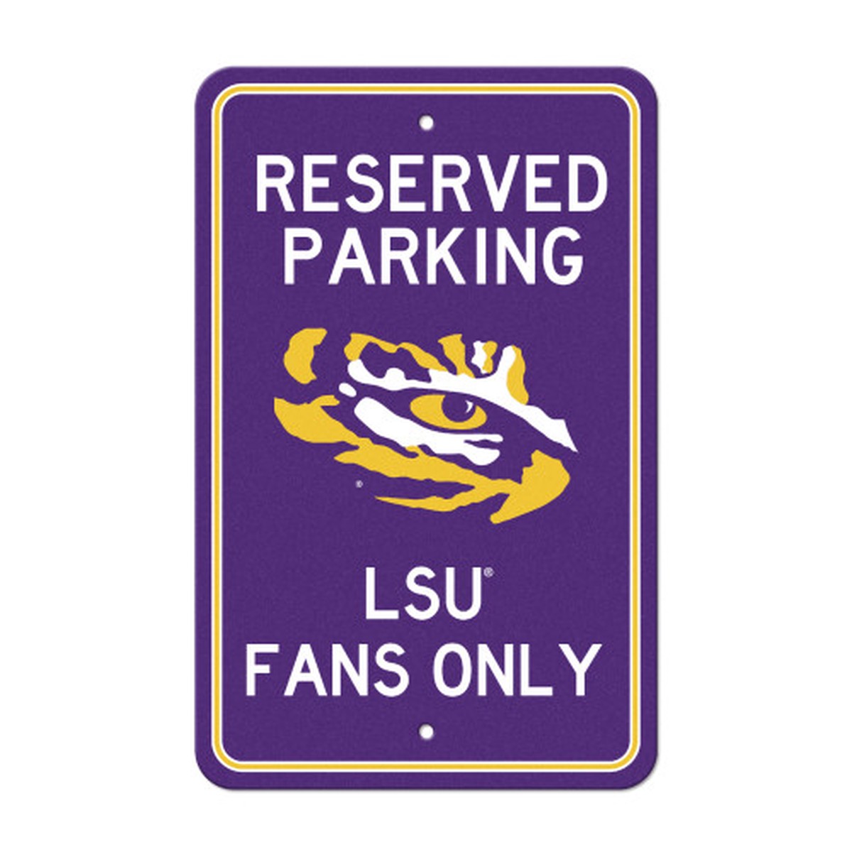 18″ NCAA Louisiana State University Tigers ‘Reserved Parking’ Wall Sign