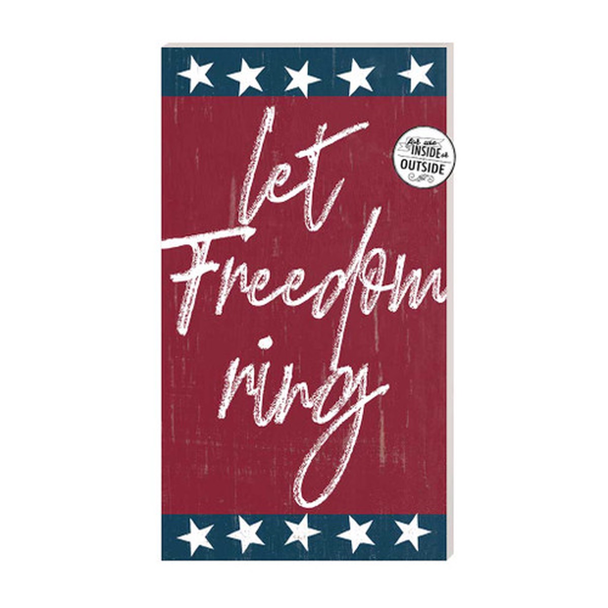 20″ Red and Blue “Let Freedom Ring” Patriotic Outdoor Wall Sign