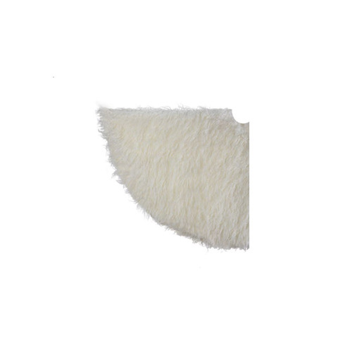 64 White Plush Round Christmas Tree Skirt