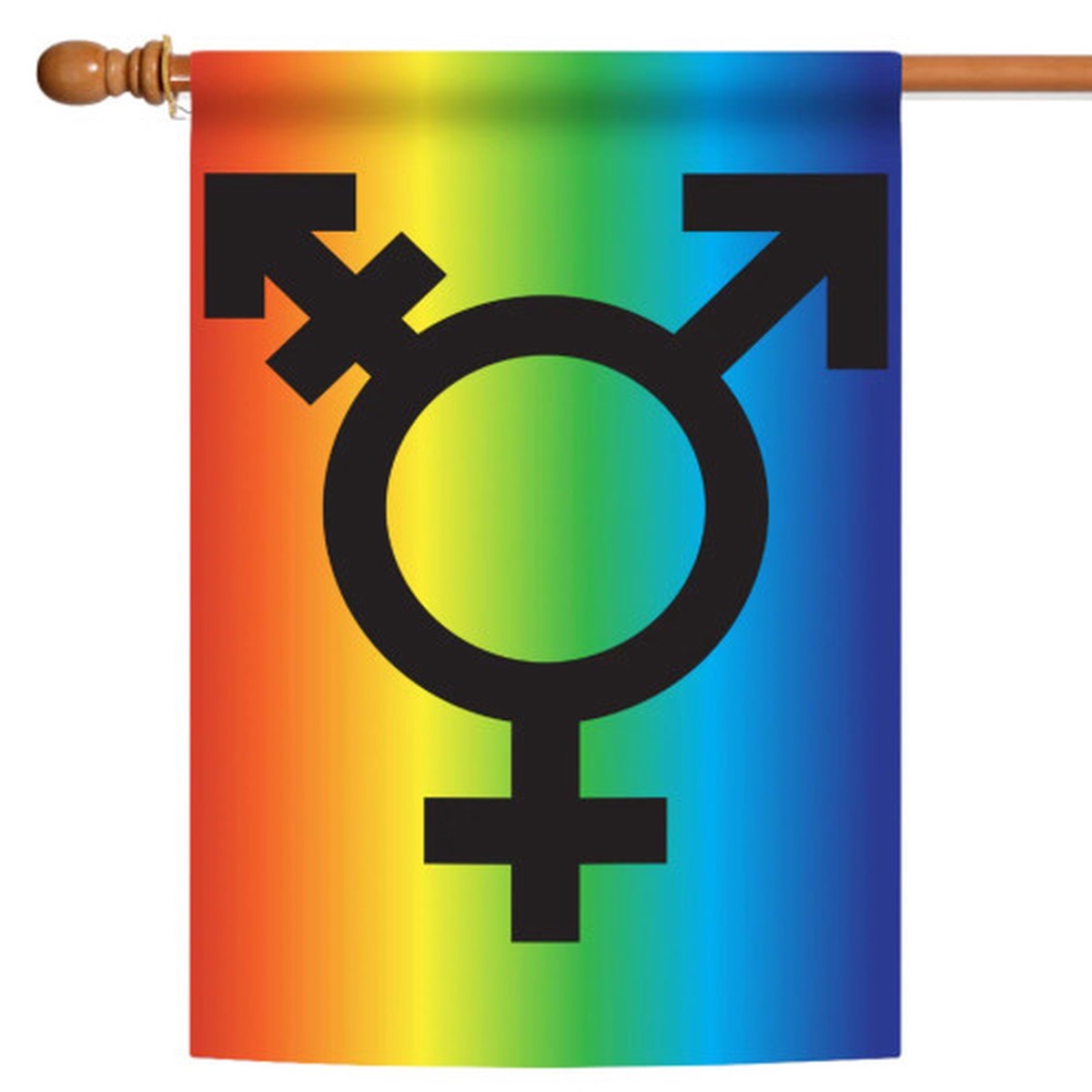 Transgender Pride Fade Resistant Outdoor Flag – 40″ x 28″