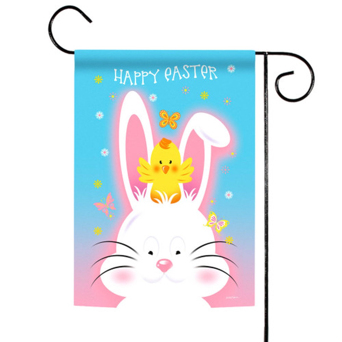 White and Blue Easter Friends Outdoor Garden Flag 18″ x 12.5″