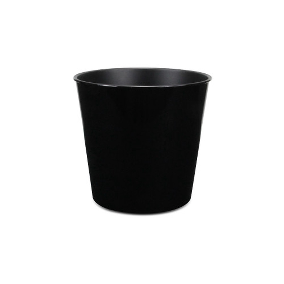 10.5″ Black Round Planter with Tapered Body