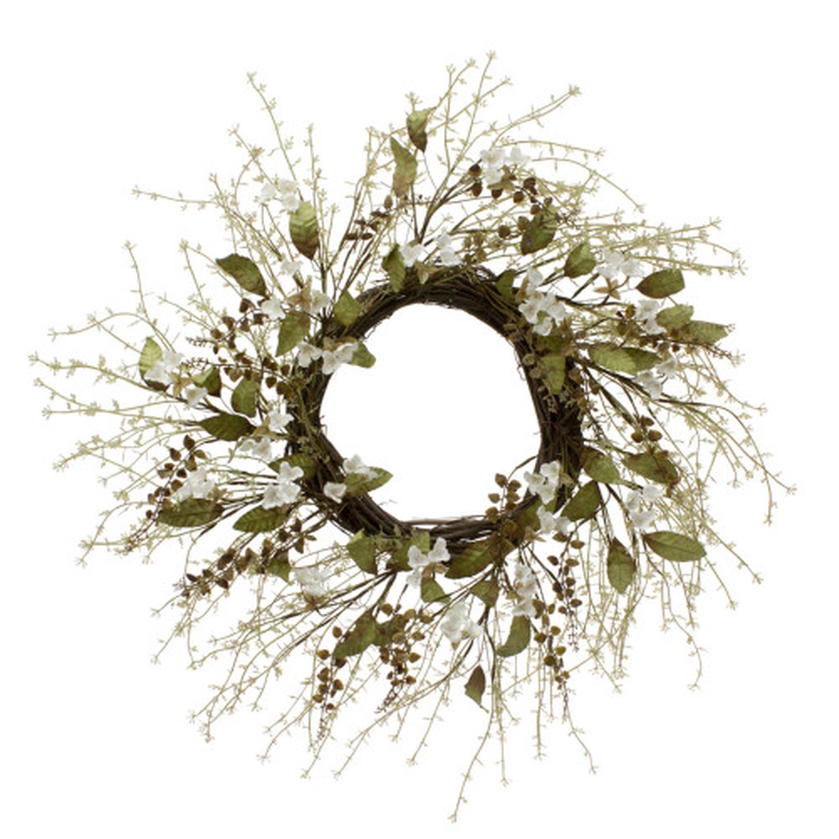 10″ Green Floral Wreath