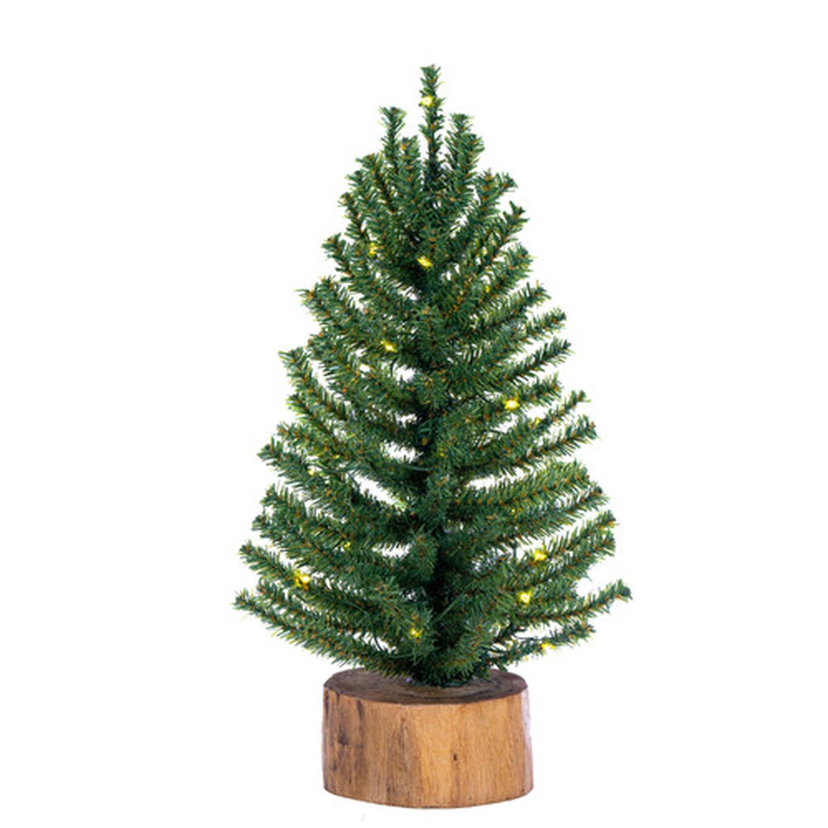 18″ Pre-Lit Battery Operated Artificial Upswept Mini Christmas Tree – Clear LED Lights