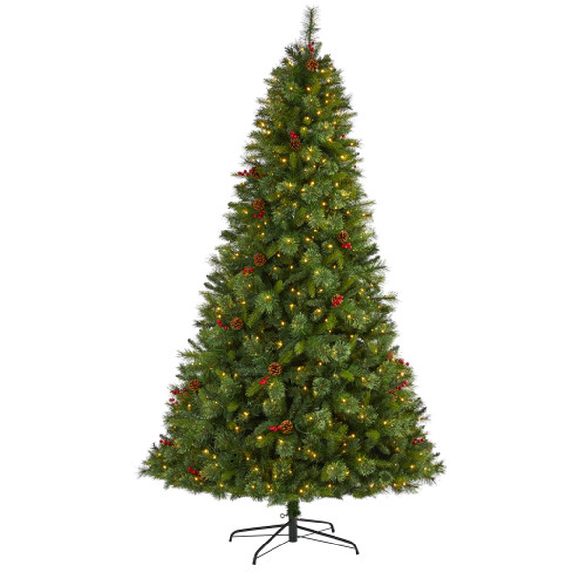 8 Pre-Lit Aberdeen Spruce Artificial Christmas Tree, Clear LED Lights