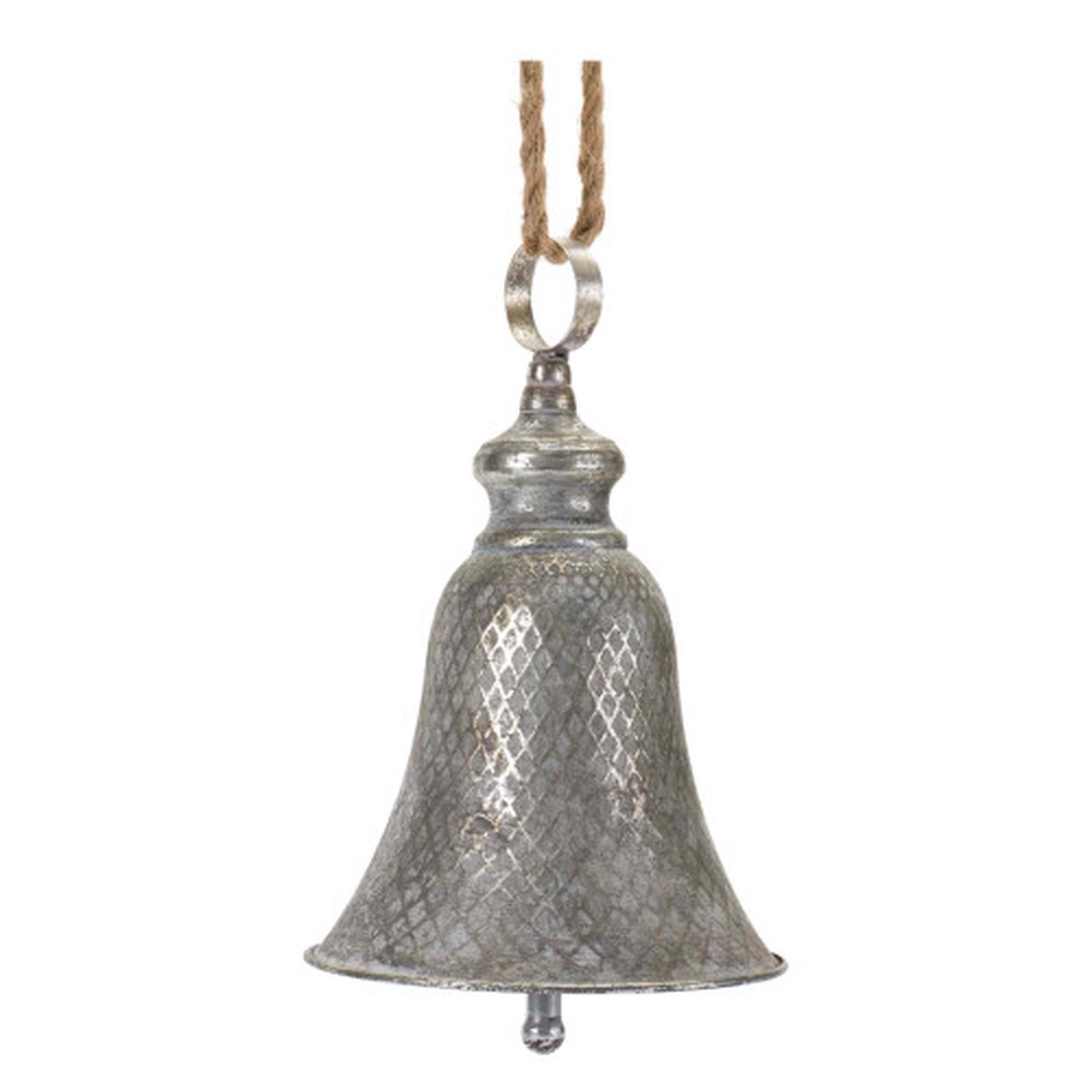 Distressed Harlequin Bell Christmas Ornaments - 12.75" - 2ct