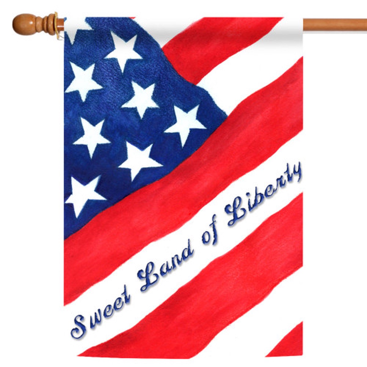 “Sweet Land of Liberty” Patriotic Outdoor Flag – 40″ x 28″