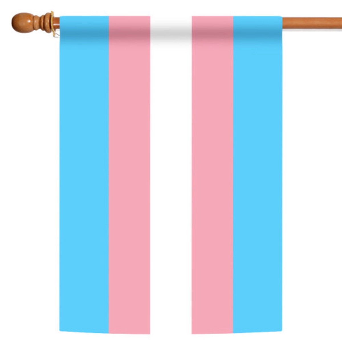 Transgender Pride Fade Resistant Outdoor Flag – 40″ x 28″ – Pink and Blue