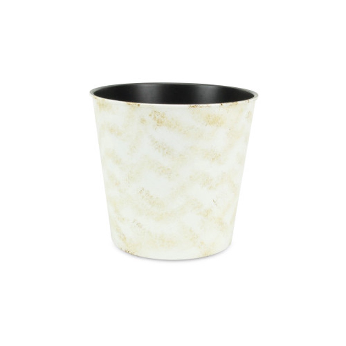 10.5″ Beige and Black Round Tapered Planter