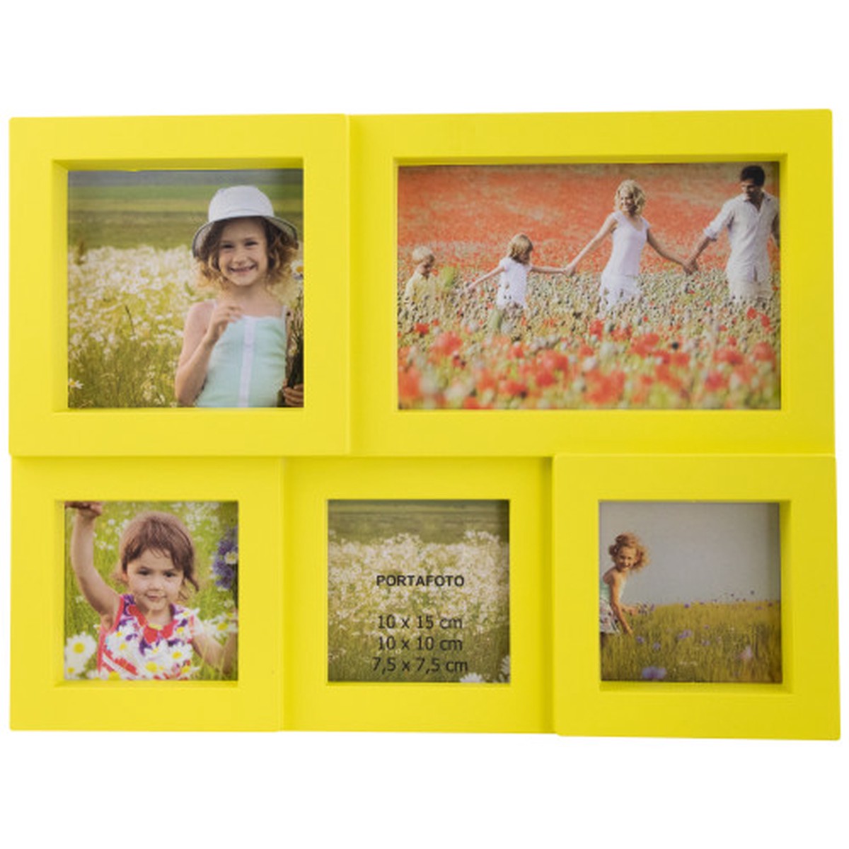 11.75″ Multi-Sized Yellow Puzzled Collage Picture Frame