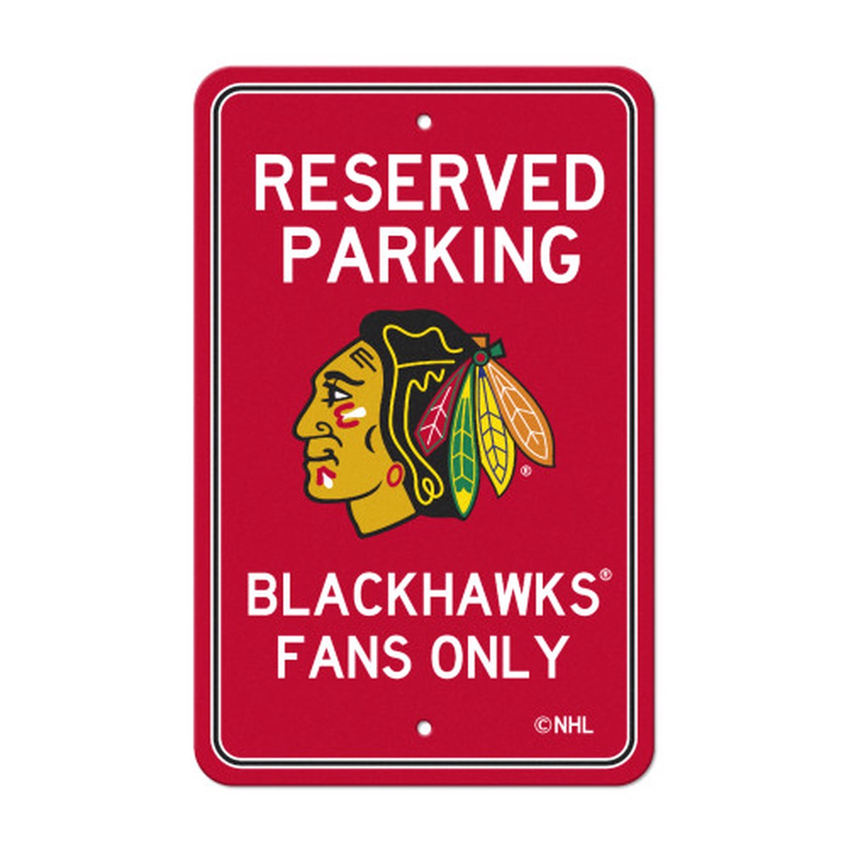 18″ NHL Chicago Blackhawks ‘Reserved Parking’ Wall Sign