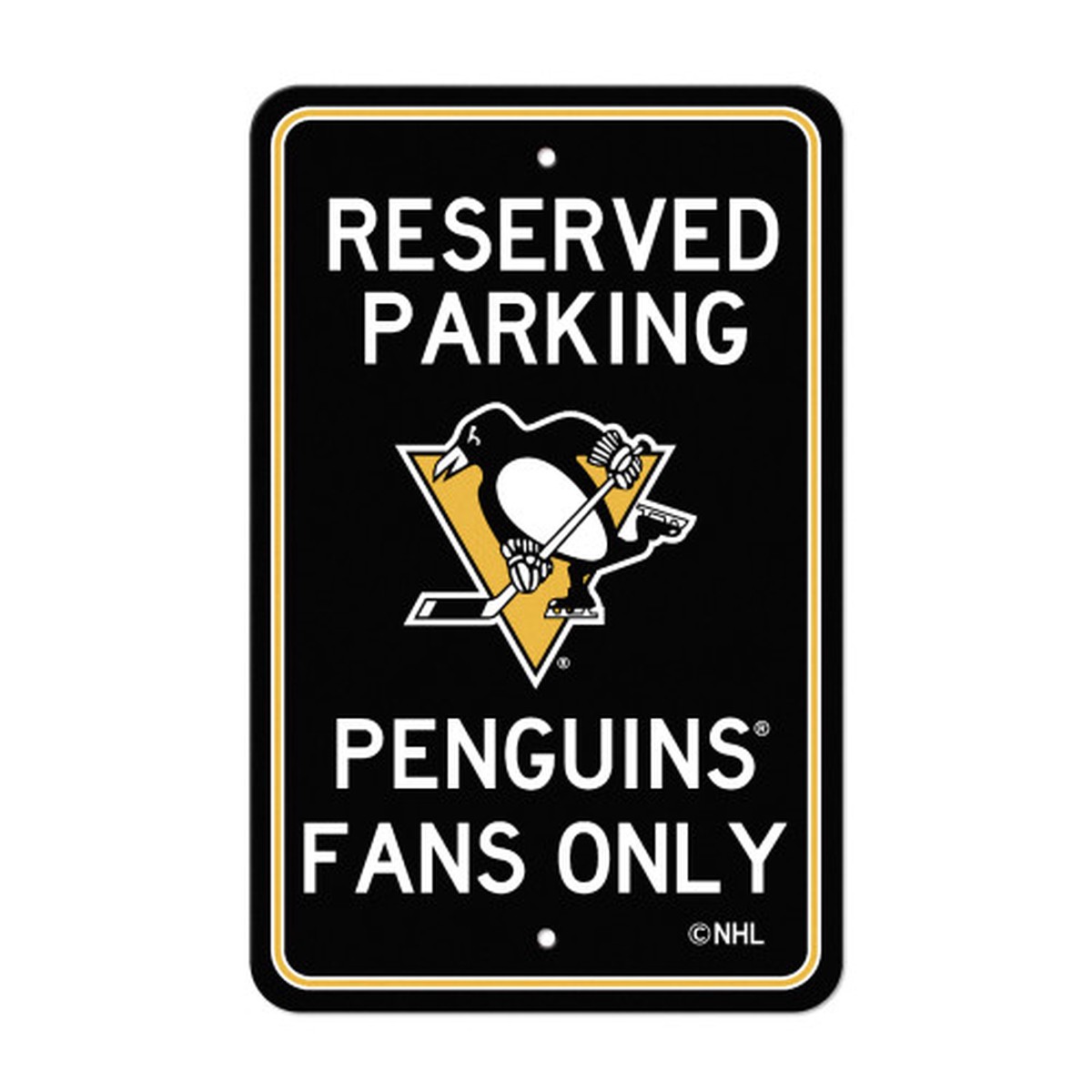18″ NHL Pittsburgh Penguins ‘Reserved Parking’ Wall Sign