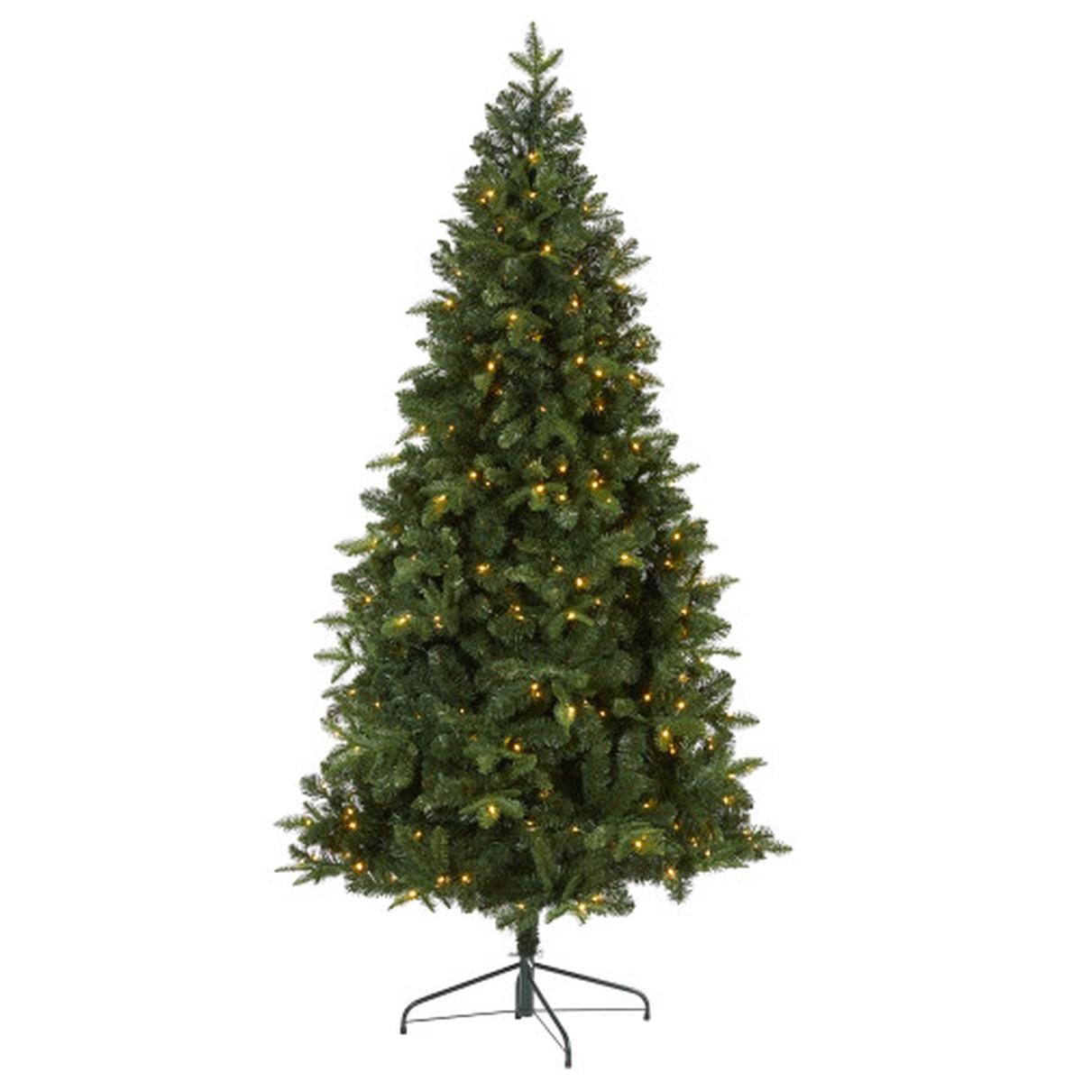 7 Pre-Lit Grand Teton Artificial Half Wall Christmas Tree, Clear LED Lights