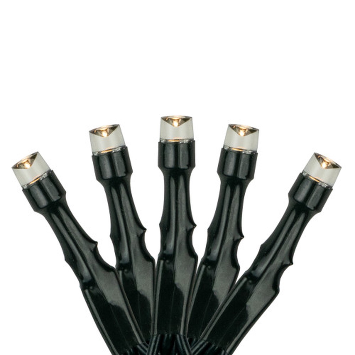 LED Solar Power Christmas Light Set - Warm White - 4" Spacing - Green Wire - 200ct
