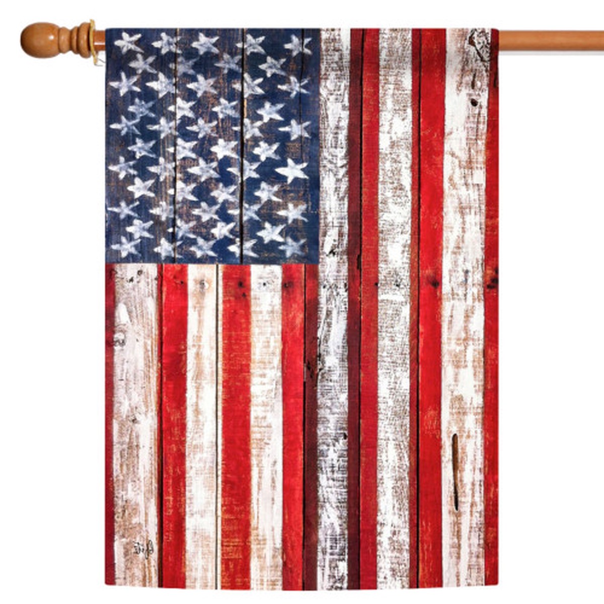 Weathered American Flag Patriotic Outdoor Flag – 40″ x 28″
