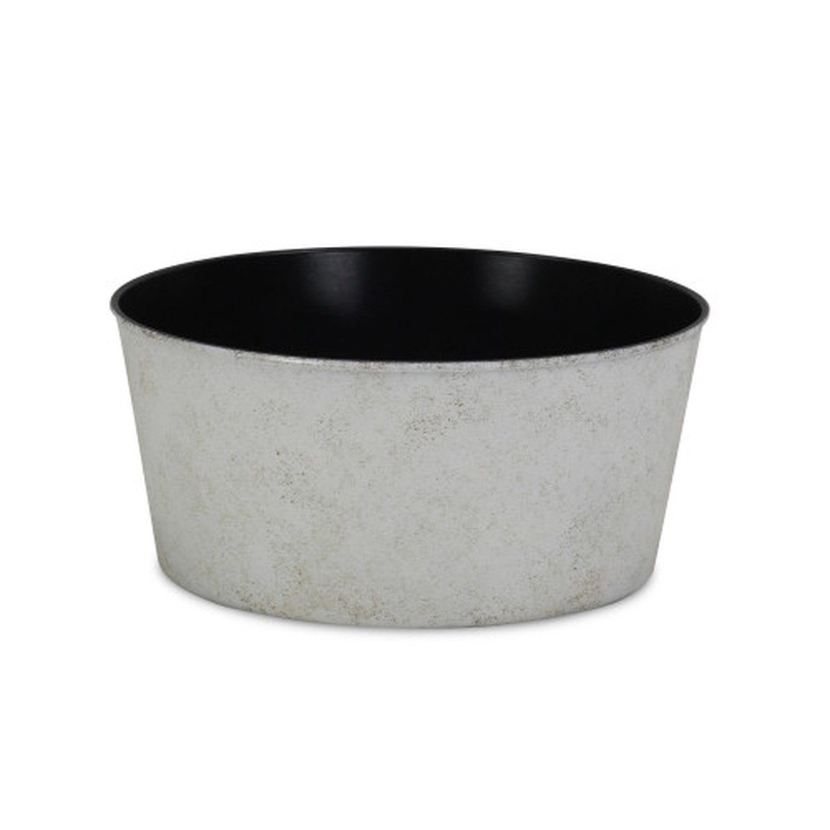 11.5″ Beige and Black Round Tapered Planter