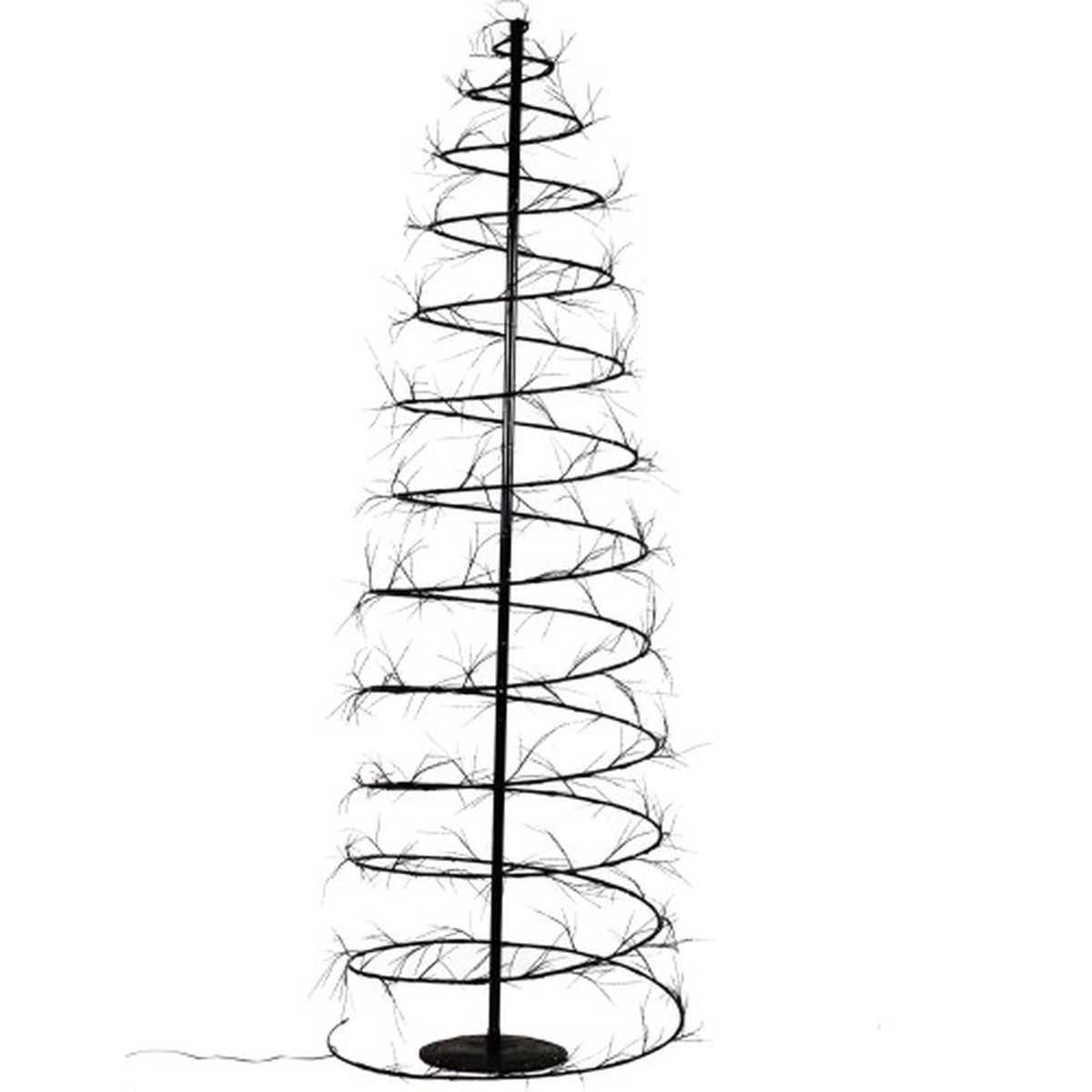 6.5′ Pre-Lit Brown Revolve Spiral Artificial Tree, LED Warm White Lights
