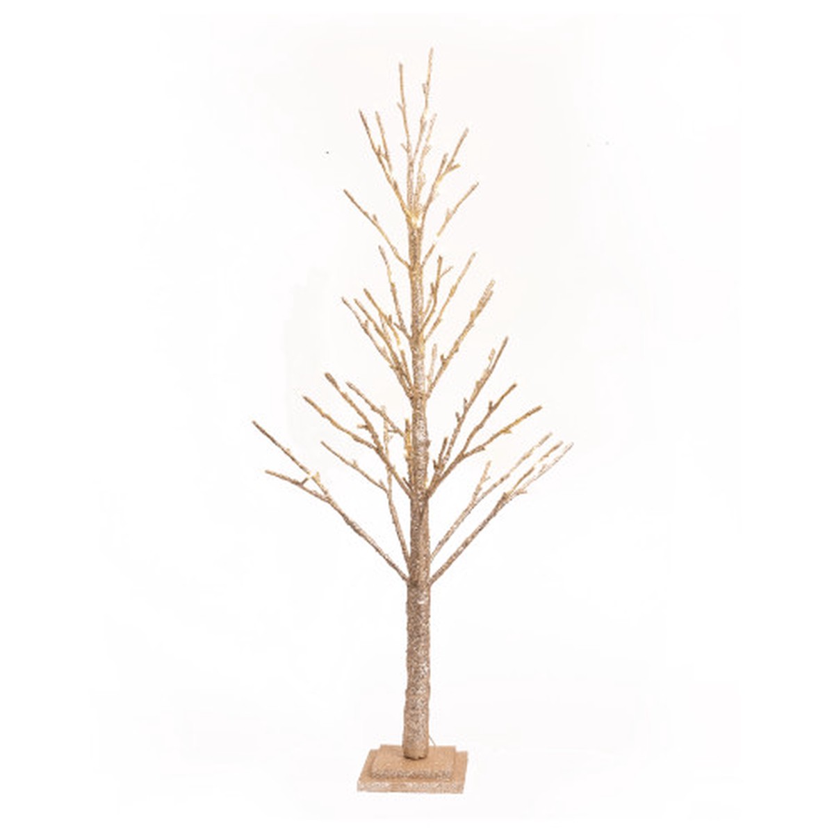 4' Gold LED Lighted Christmas Twig Tree