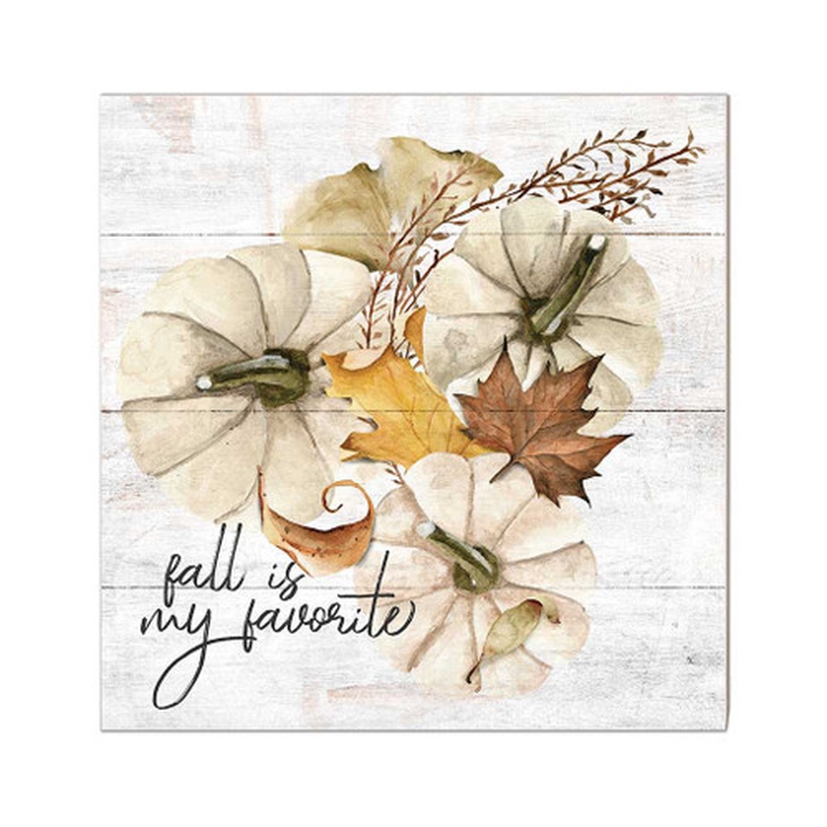 10 White and Brown Fall is My Favorite Wooden Pumpkins Sign