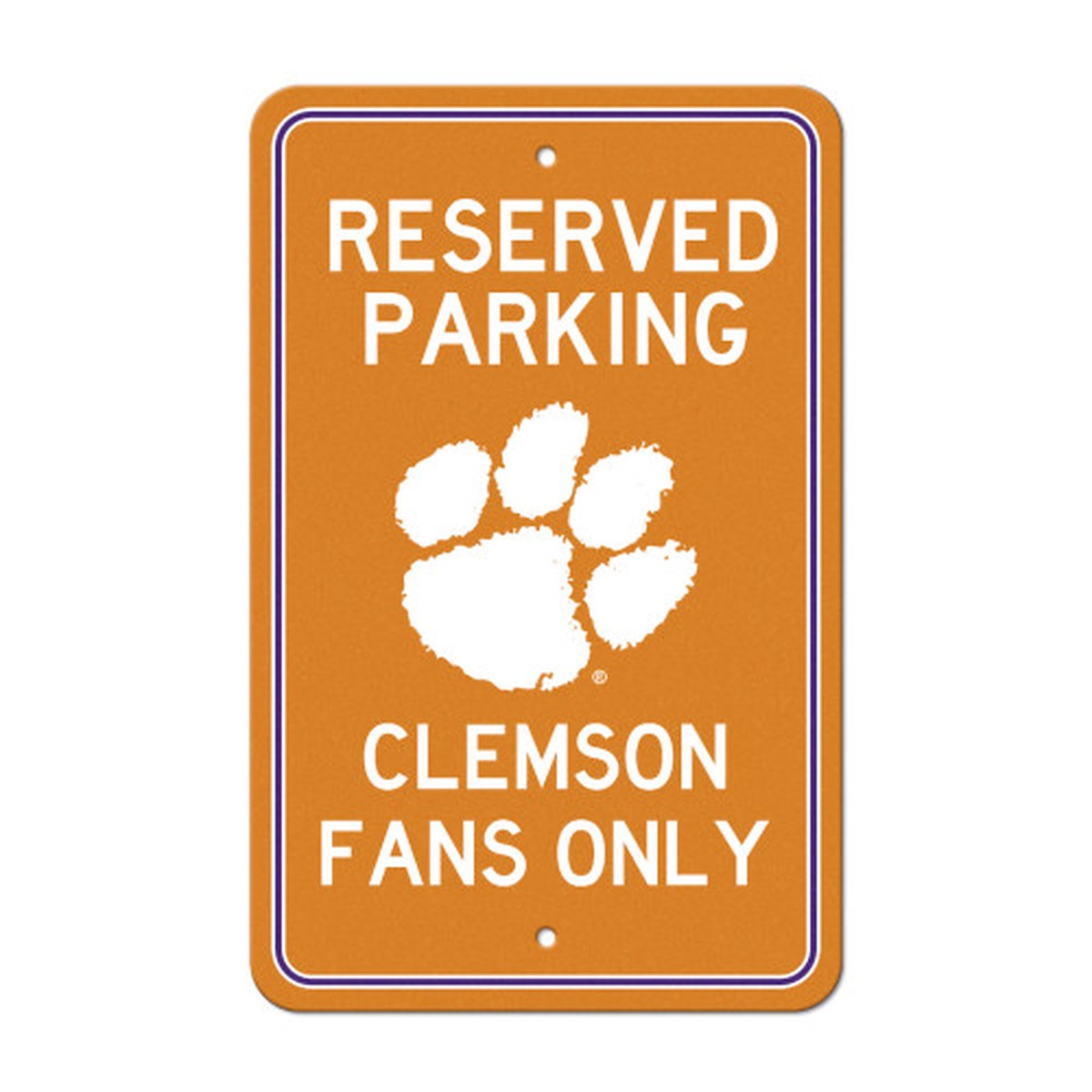 18″ NCAA Clemson University Tigers ‘Reserved Parking’ Wall Sign