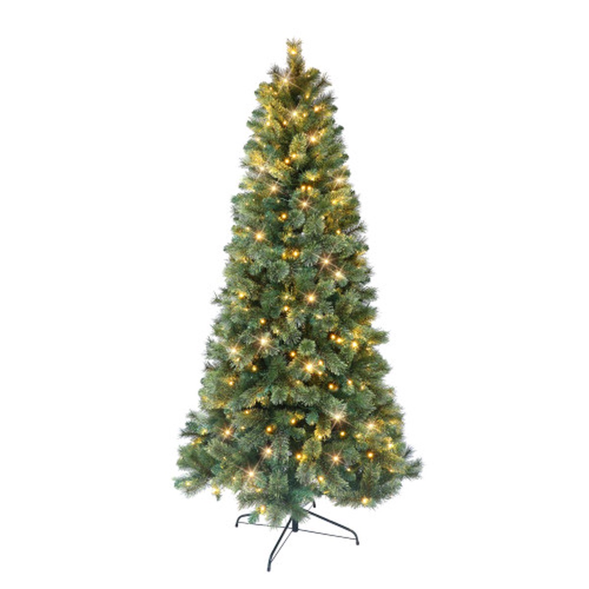 Pre-lit Medium Montana Pine Artificial Christmas Tree – 6 – Color Select LED Lights