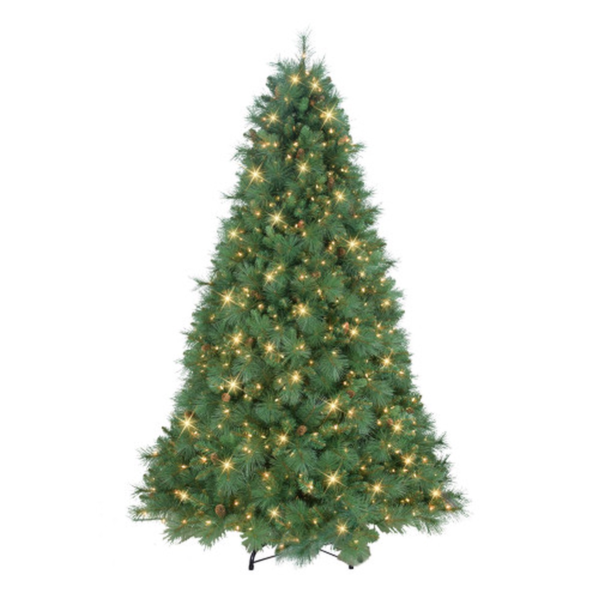 Pre-lit Medium Traditional Pine Artificial Christmas Tree – 7.5 – Clear Lights