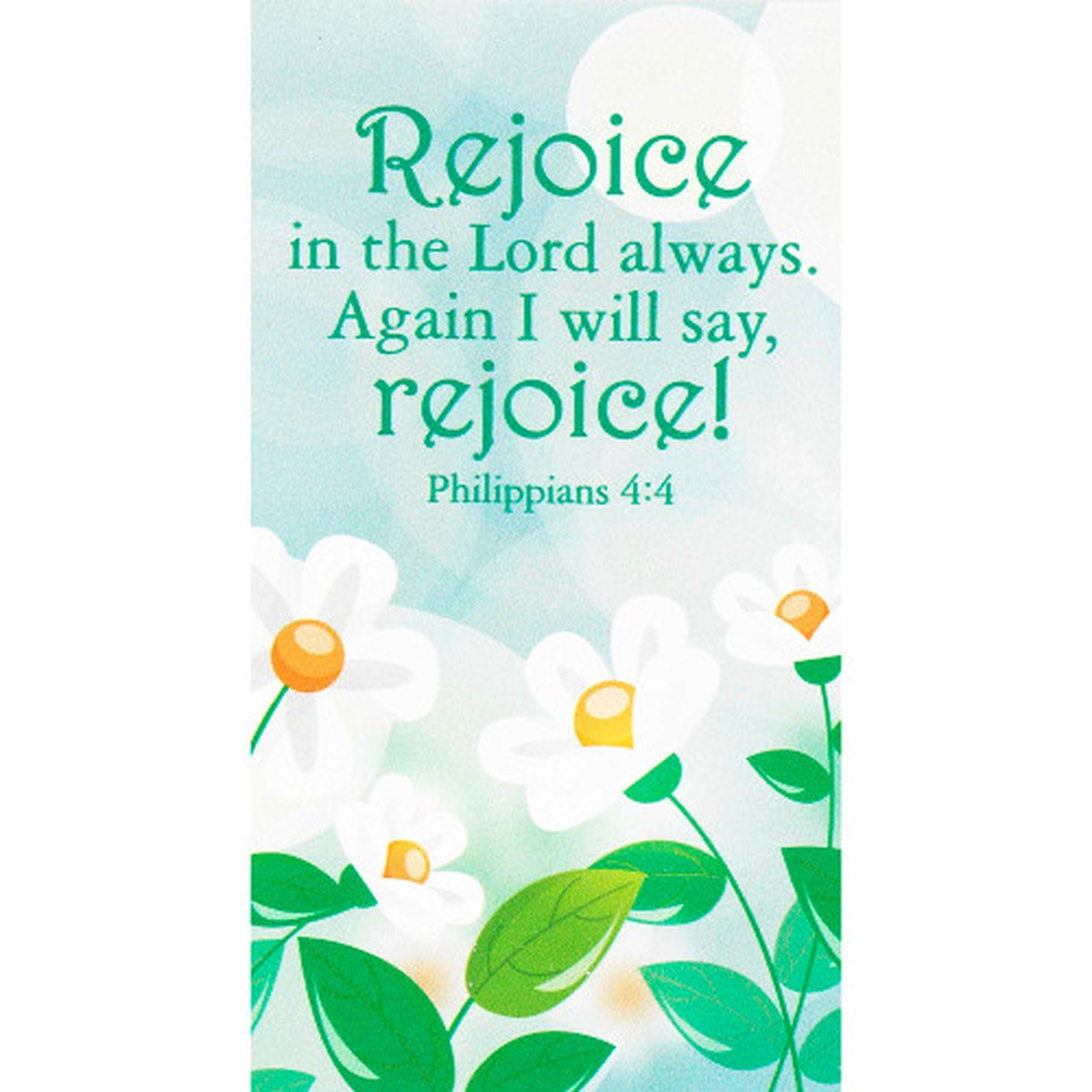 5″ Green and White Rejoice in the Lord Verse of Philippians 4:4 Magnet