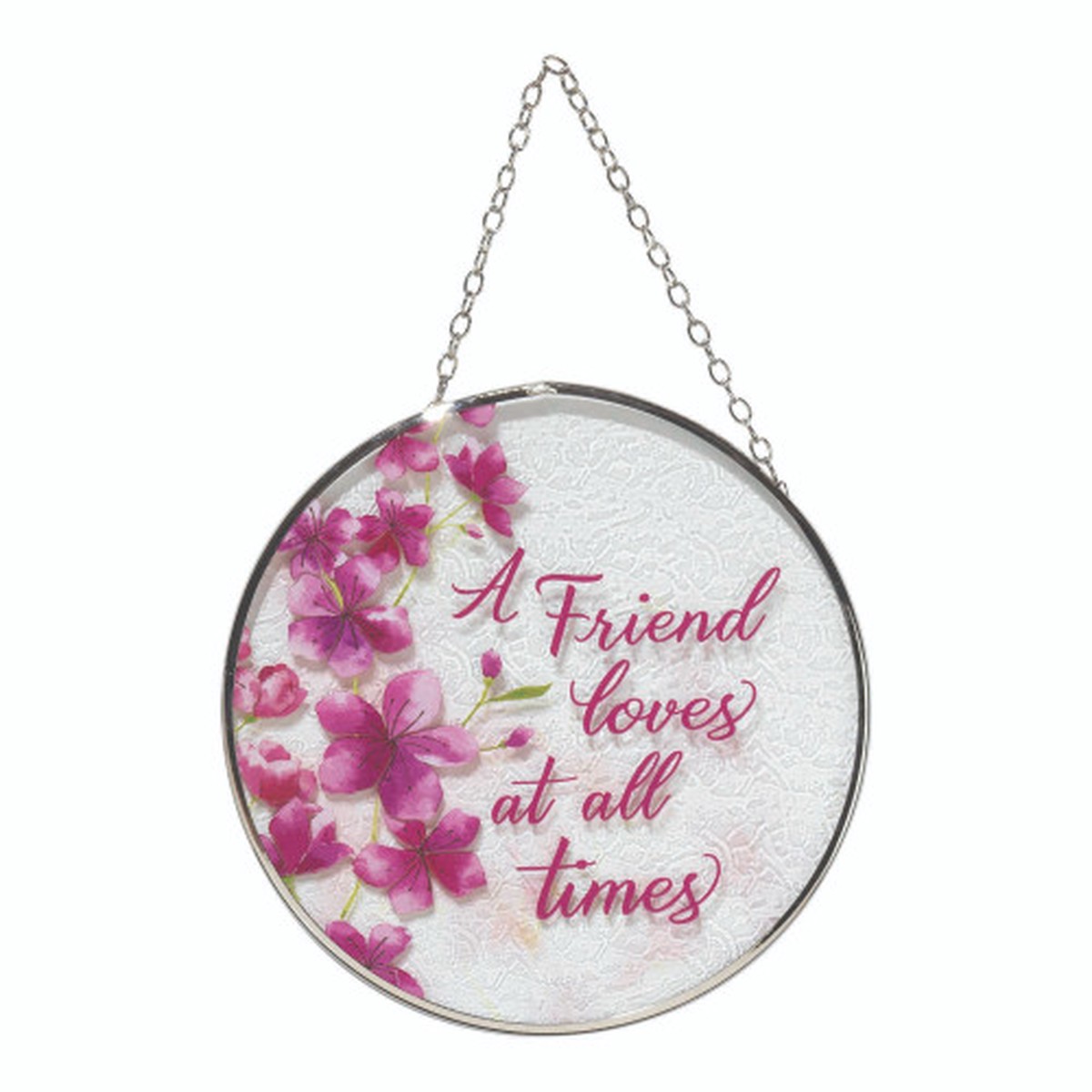 6″ Round Floral Outdoor Sun Catcher