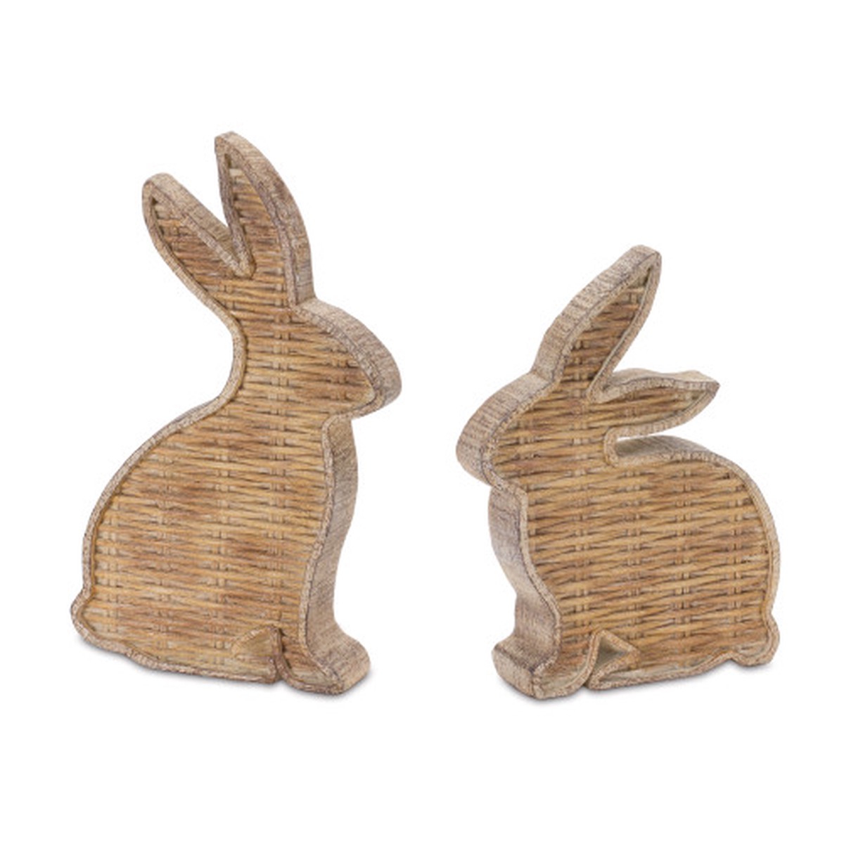 Wicker Bunny Rabbit Decorations – 9″ – Set of 2
