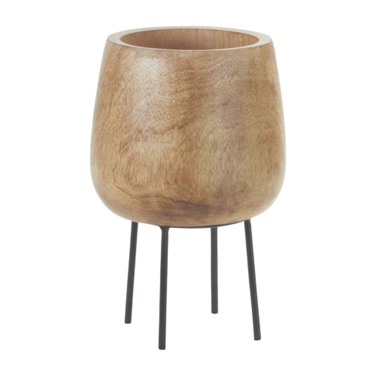 Wooden Planter with Stand – 12″ – Brown and Black
