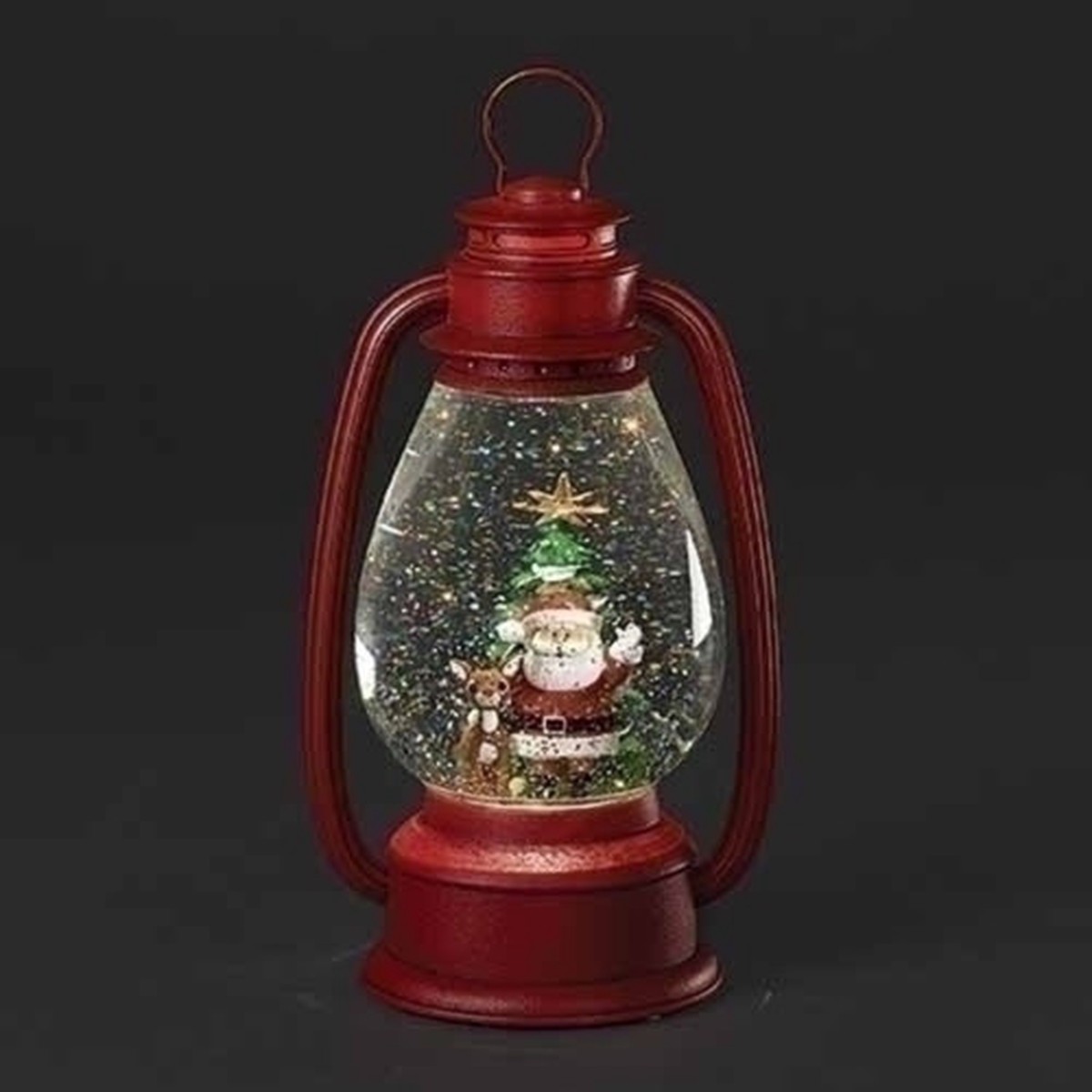 10.5″ LED Lighted Rudolph Christmas Snow Globe Lantern