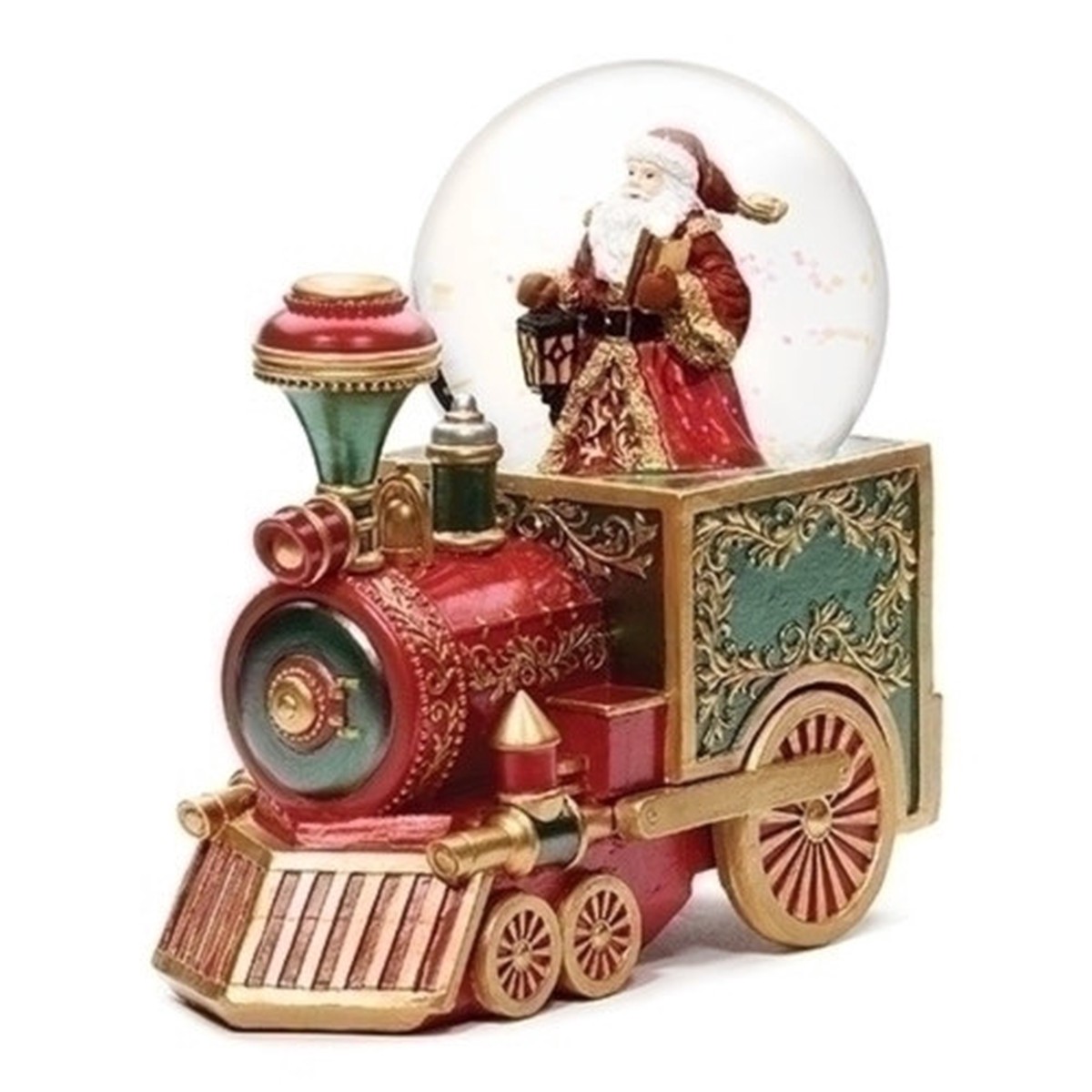7.5″ Santa in Train Musical Christmas Snow Globe