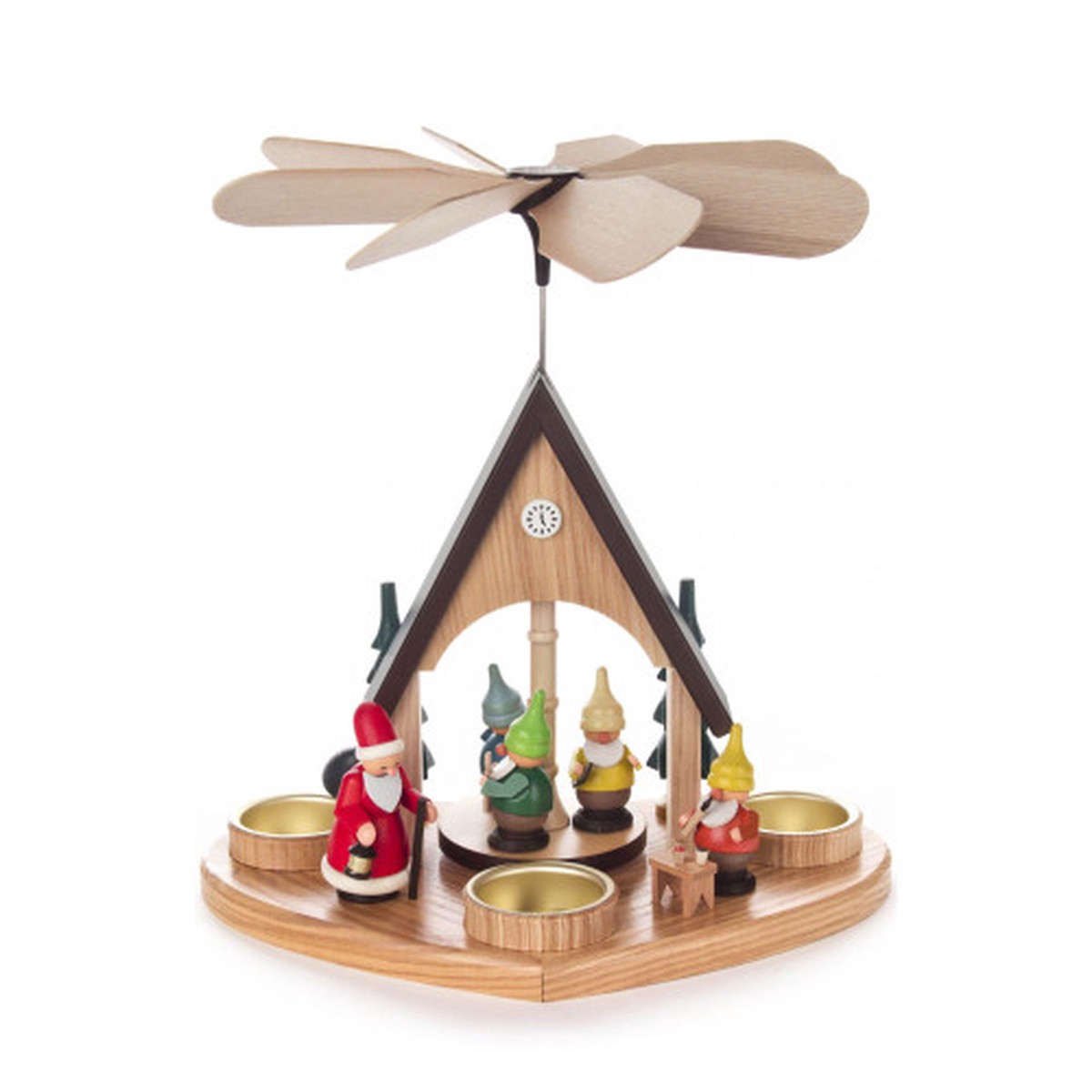 10.25″ Dregeno Dwarf House Christmas Pyramid Tea Light Candle Holder
