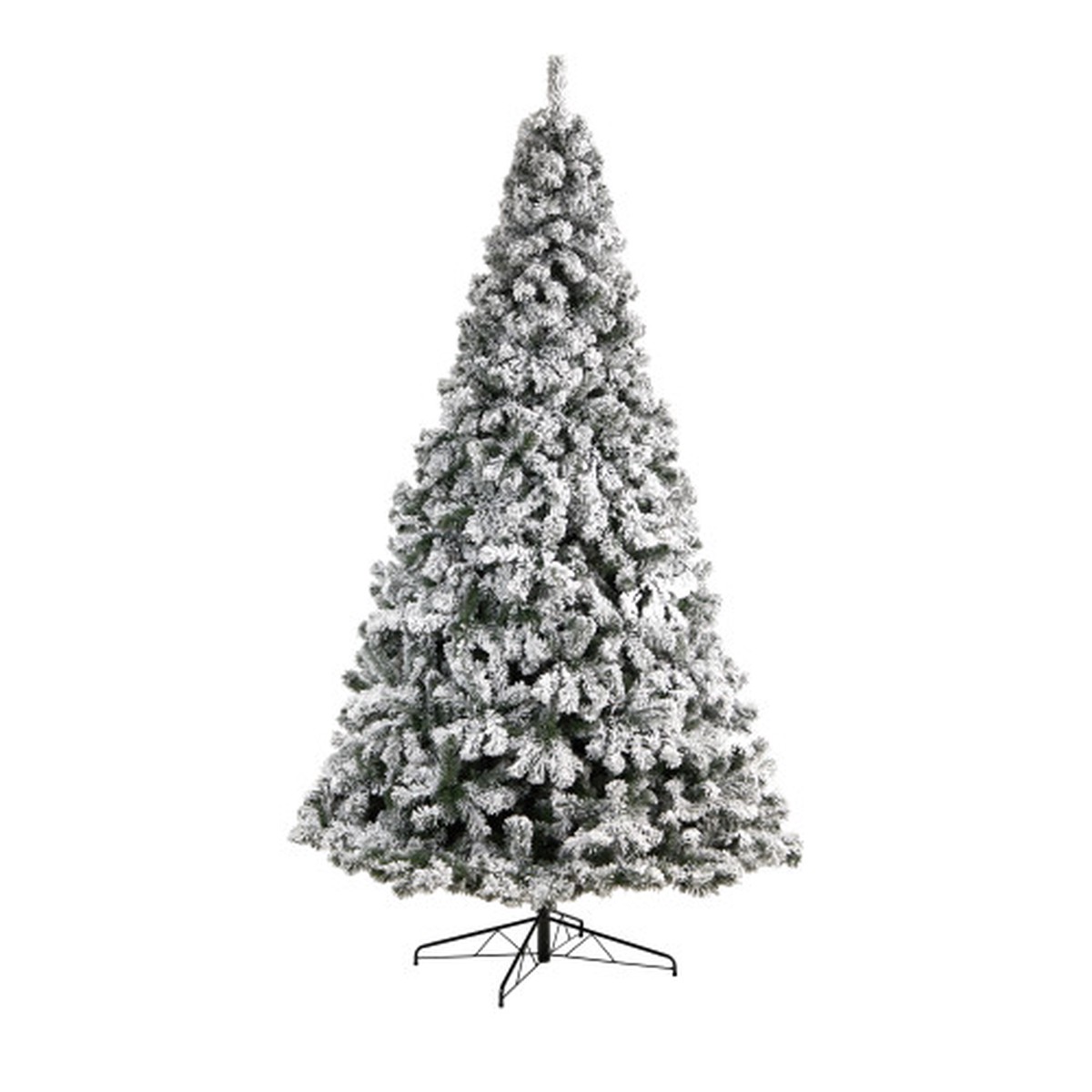 10′ Flocked West Virginia Fir Artificial Christmas Tree, Unlit
