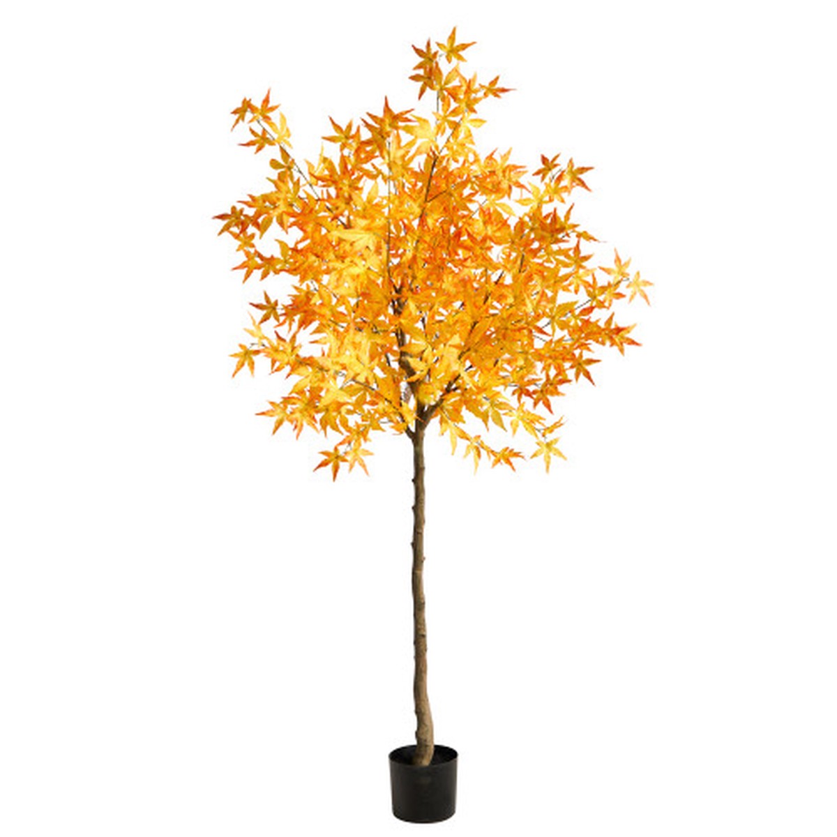 6′ Yellow Maple Fall Harvest Artificial Tree in Nursery Pot