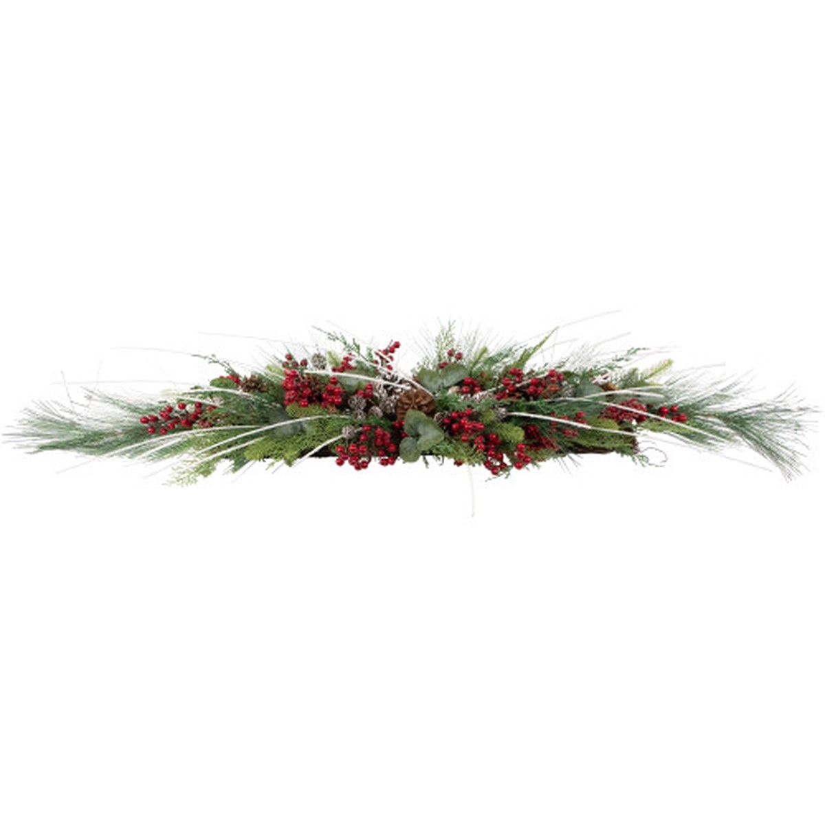 Real Touch Berries and Birch Twigs Artificial Pine Christmas Swag - 62" - Unlit