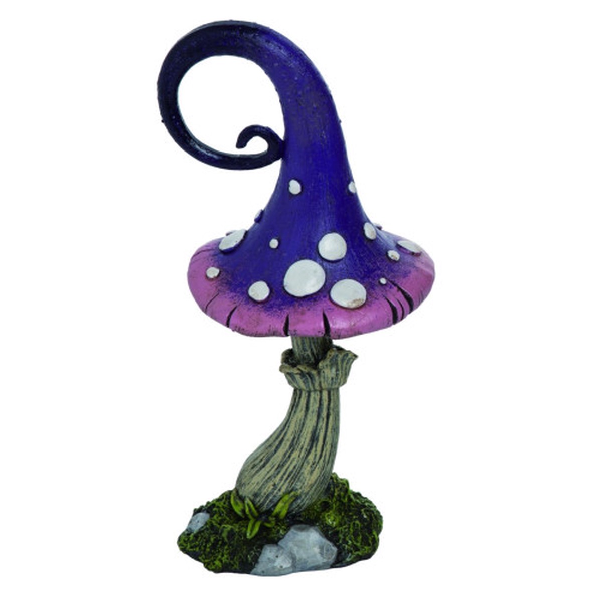 10.25″ Purple and Green Easter Swirly Mushroom Figurine