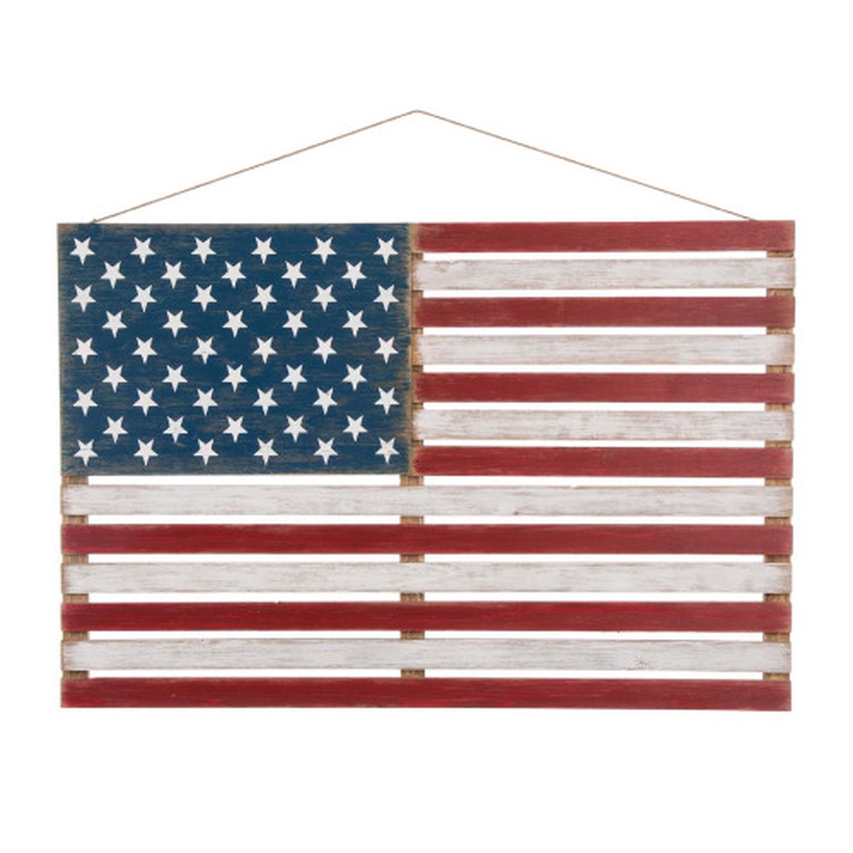 41.93″ Wooden Patriotic Flag Wall Dcor