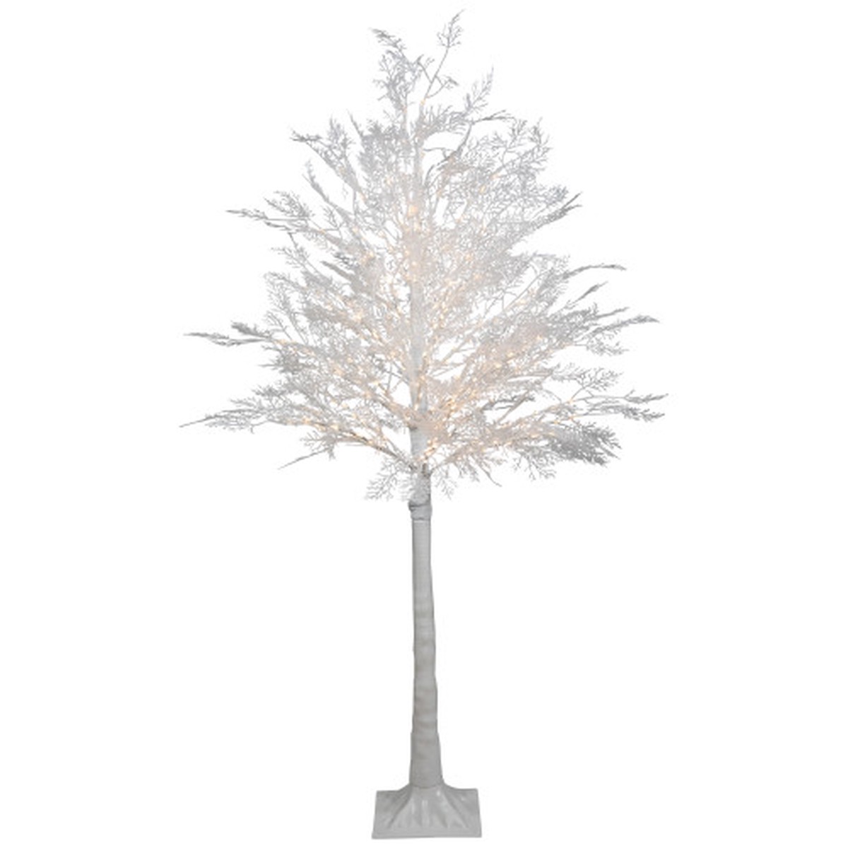 5′ LED Lighted White Lace Artificial Christmas Tree – Warm White Lights