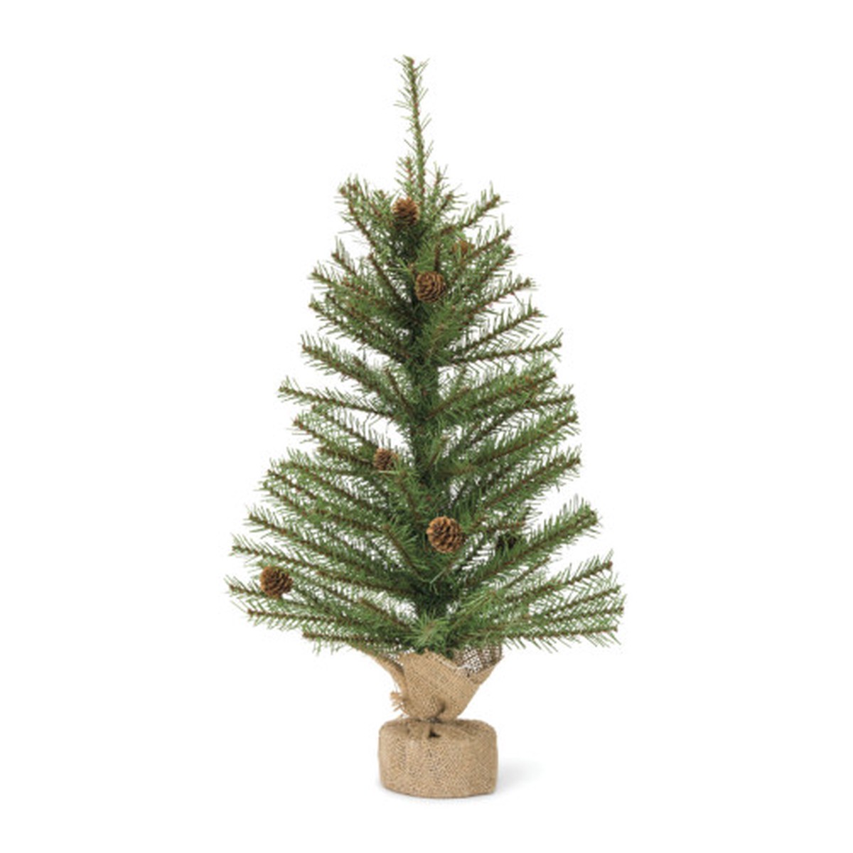 Potted Artificial Christmas Tree with Burlap Base – 2′ – Set of 2