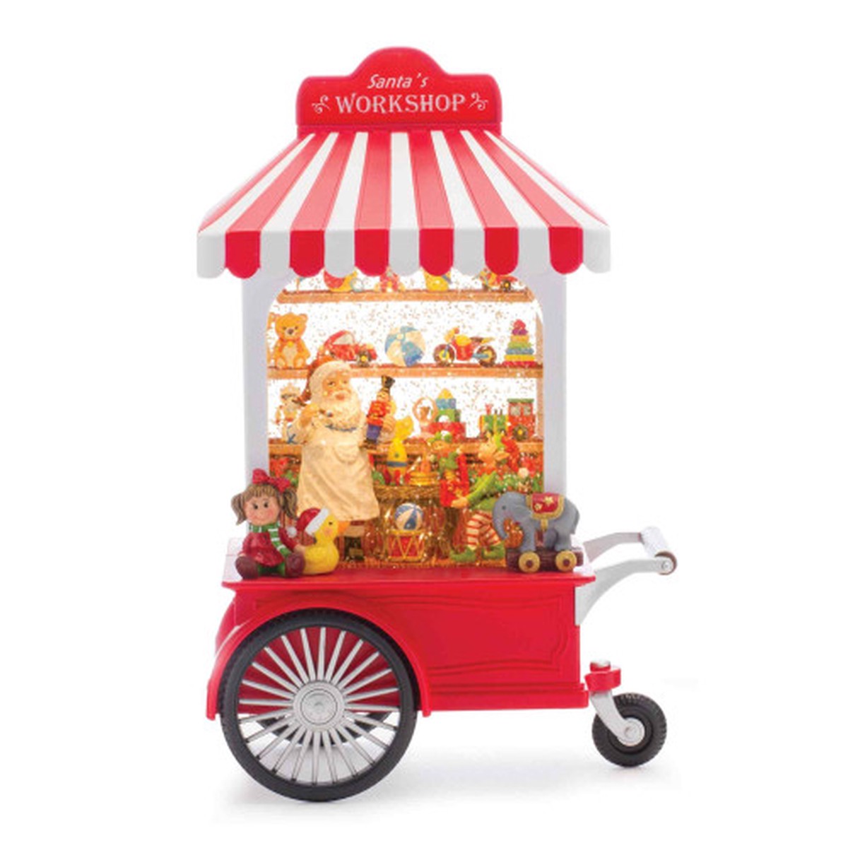 10.75″ LED Lighted Santa’s Workshop Christmas Snow Globe