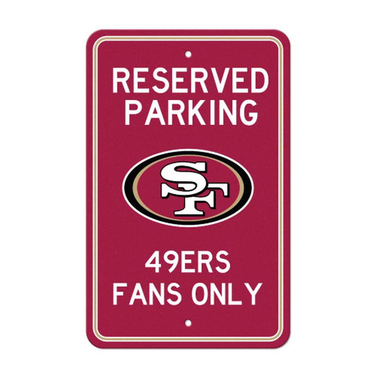 18″ NFL San Francisco 49ers ‘Reserved Parking’ Wall Sign